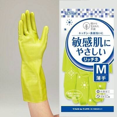 日本進口 DUNLOP 敏感肌 家事手套 日本 裏綿 薄手套 抗菌 天然橡膠-細節圖5