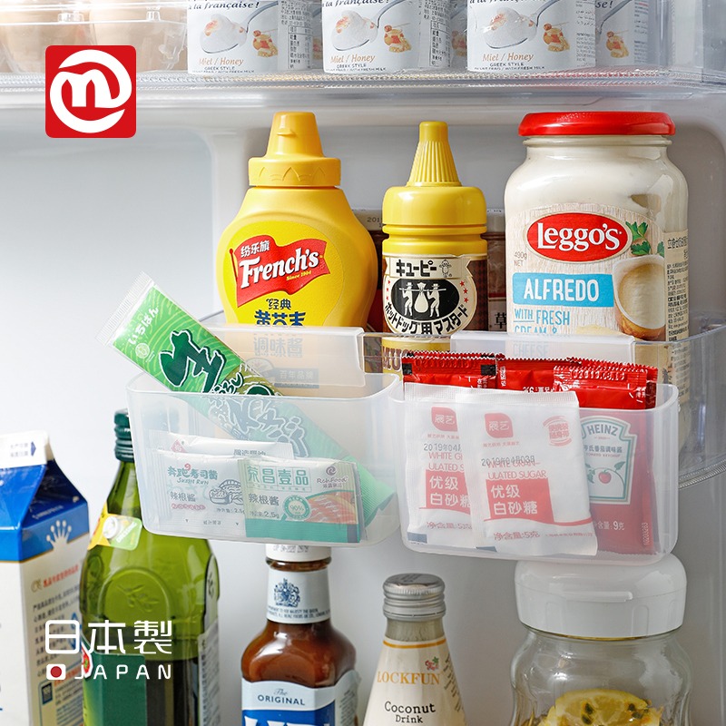 日本製 NAKAYA 冰箱小物置物盒 日本 冰箱收納盒 冷藏庫 小物收納 門邊 調味包收納-細節圖2