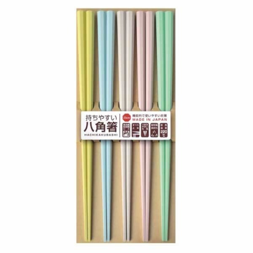 日本製 SUNLIFE 彩色馬卡龍八角筷 5雙入 日本 防滑 耐熱 止滑 洗碗機 烘碗機
