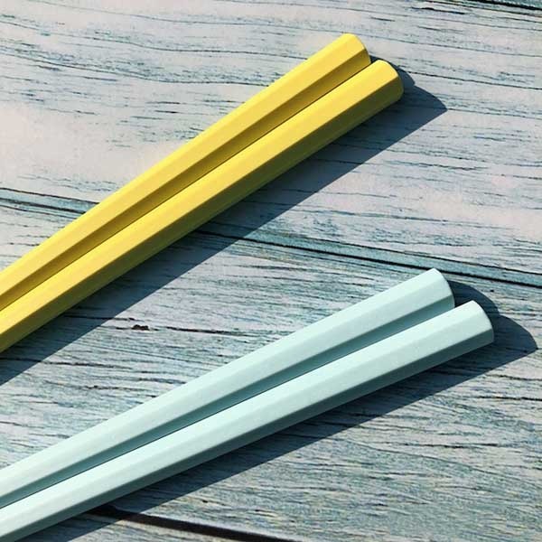 日本製 SUNLIFE 彩色馬卡龍八角筷 5雙入 日本 防滑 耐熱 止滑 洗碗機 烘碗機-細節圖5