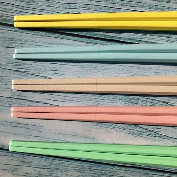 日本製 SUNLIFE 彩色馬卡龍八角筷 5雙入 日本 防滑 耐熱 止滑 洗碗機 烘碗機-細節圖6
