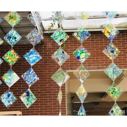 PVC透明方形繪畫掛飾片(20片)-細節圖5