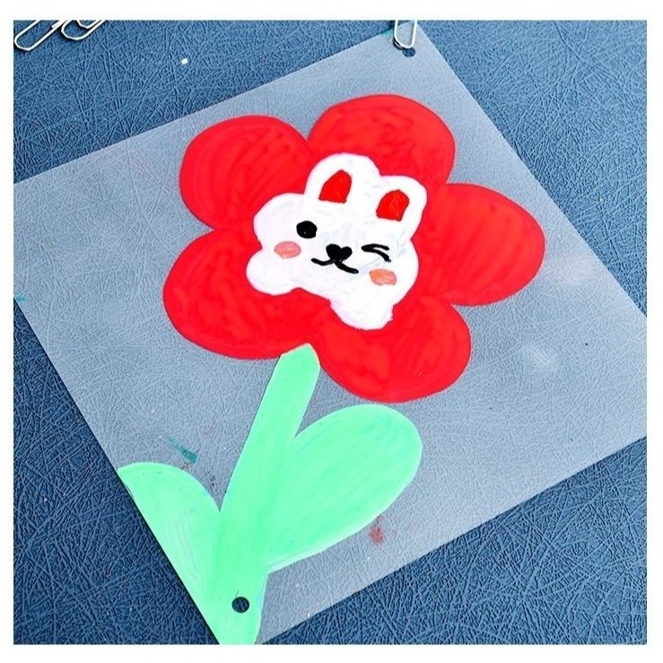 PVC透明方形繪畫掛飾片(20片)-細節圖8