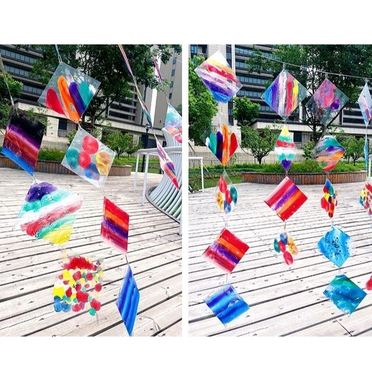 PVC透明方形繪畫掛飾片(20片)-細節圖11