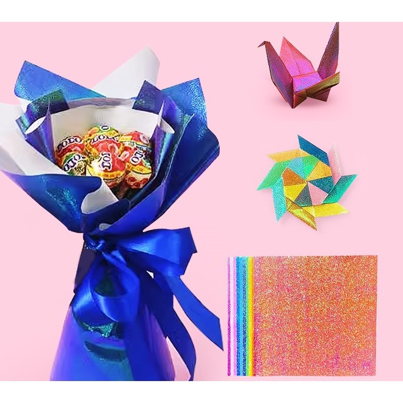 彩色珠光折紙摺紙15公分(50張)-細節圖2