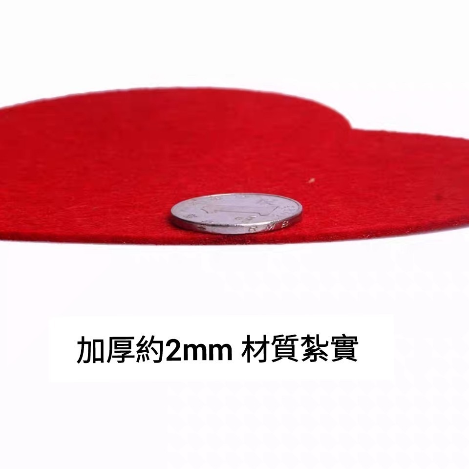 加大加厚愛心不織布造型布片16公分(無背膠)(8片)-細節圖4