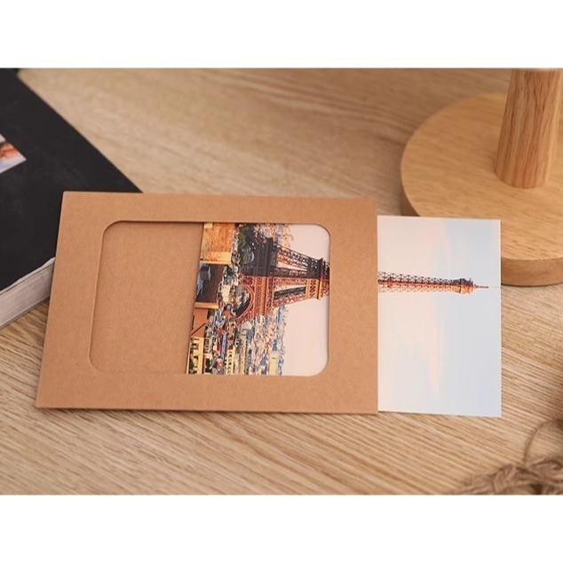 黑白牛皮色佈置紙相框(10個)-細節圖4