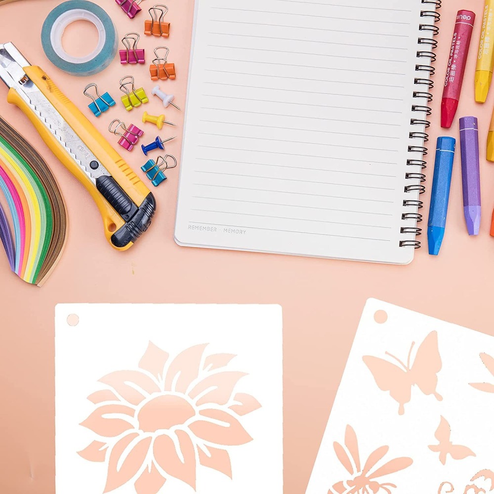 花卉花朵鏤空繪畫彩繪模板(20片)-細節圖2