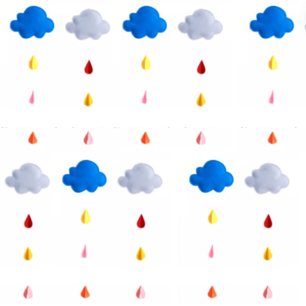 不織布雲朵空中佈置吊飾(10朵)-細節圖2