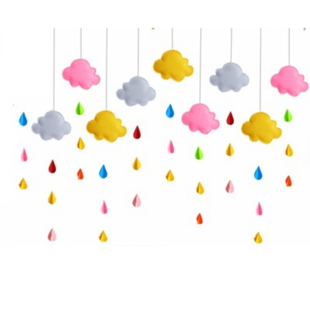 不織布雲朵空中佈置吊飾(10朵)-規格圖4