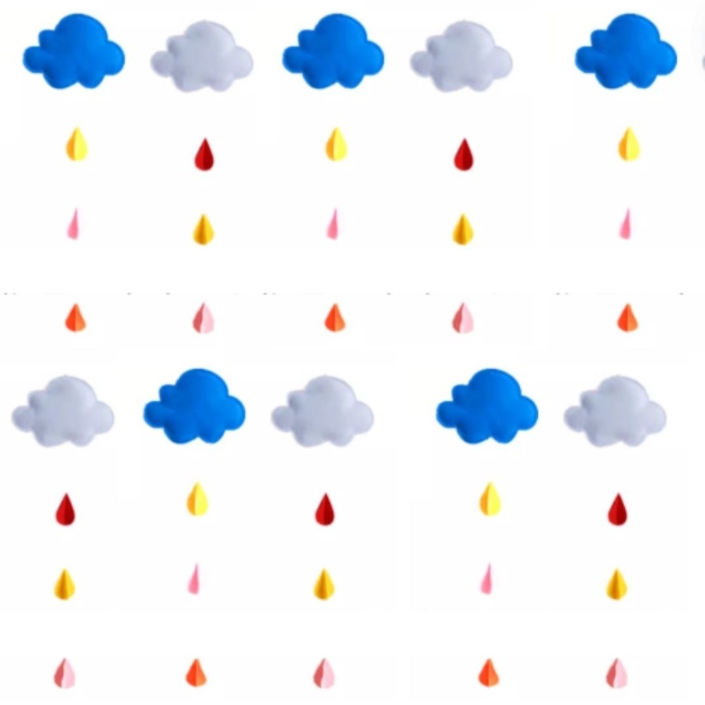 不織布雲朵空中佈置吊飾(10朵)-規格圖4