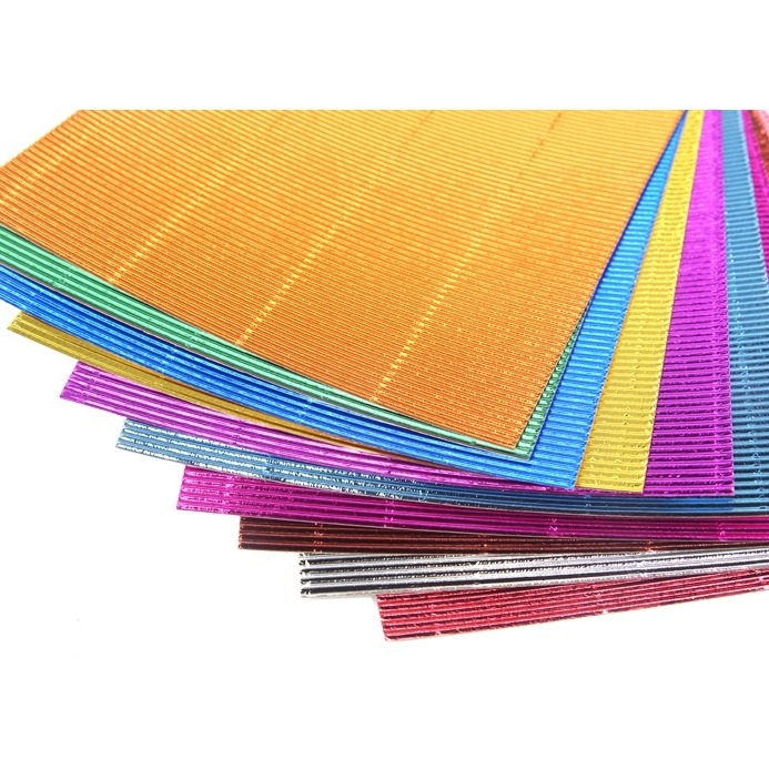 彩色金蔥瓦楞紙10色A4(無背膠)(10張)-細節圖4