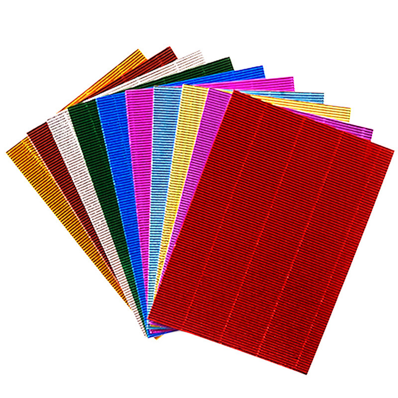 彩色金蔥瓦楞紙10色A4(無背膠)(10張)-細節圖7