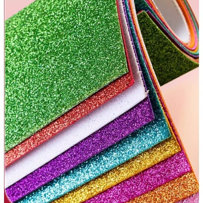 彩色金蔥亮粉泡棉紙10色A4(有/無背膠)(10張)-細節圖4