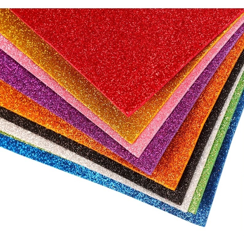 彩色金蔥亮粉泡棉紙10色A4(有/無背膠)(10張)-細節圖7