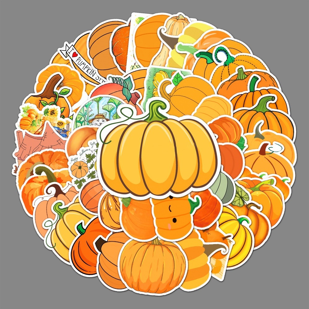 萬聖節南瓜防水貼紙 #449 (50貼)-細節圖3
