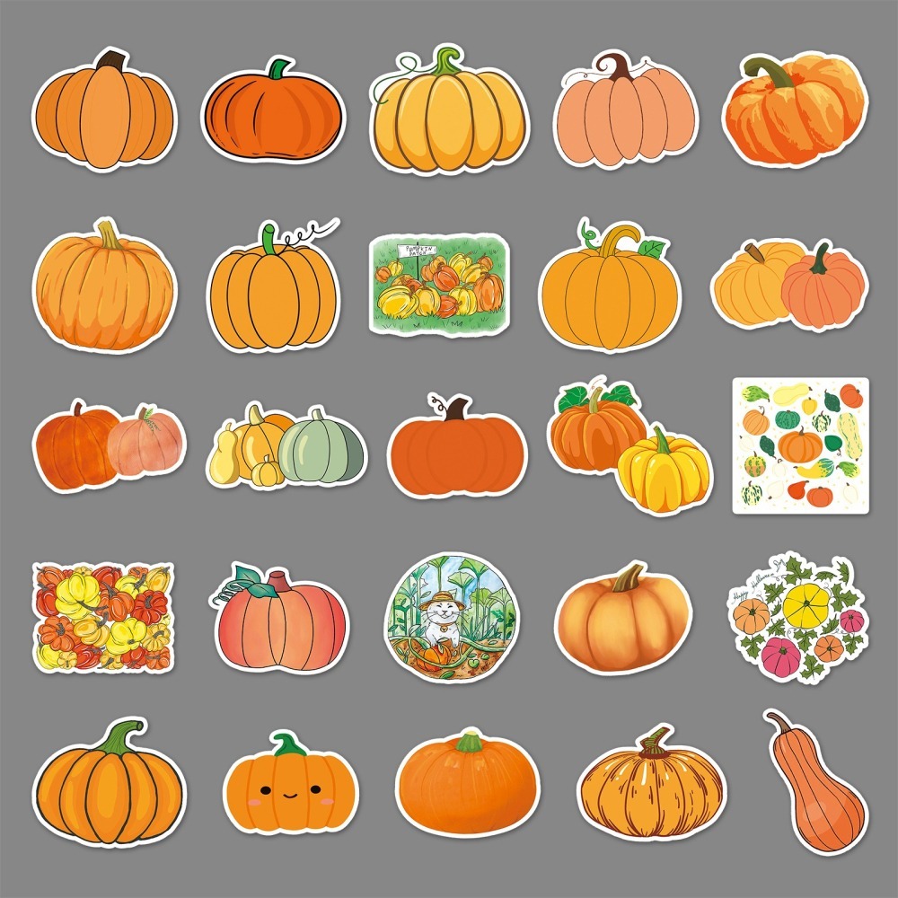 萬聖節南瓜防水貼紙 #449 (50貼)-細節圖5