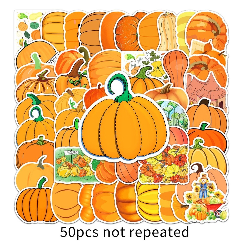 萬聖節南瓜防水貼紙 #449 (50貼)-細節圖7