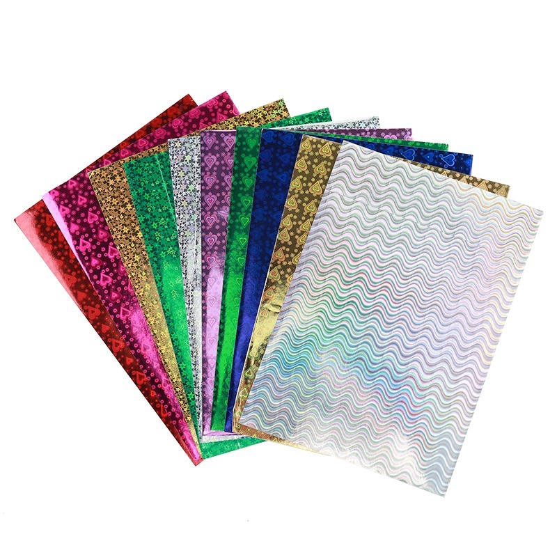 彩色鐳射閃光紙10色A4(有/無背膠)(10張)-細節圖2
