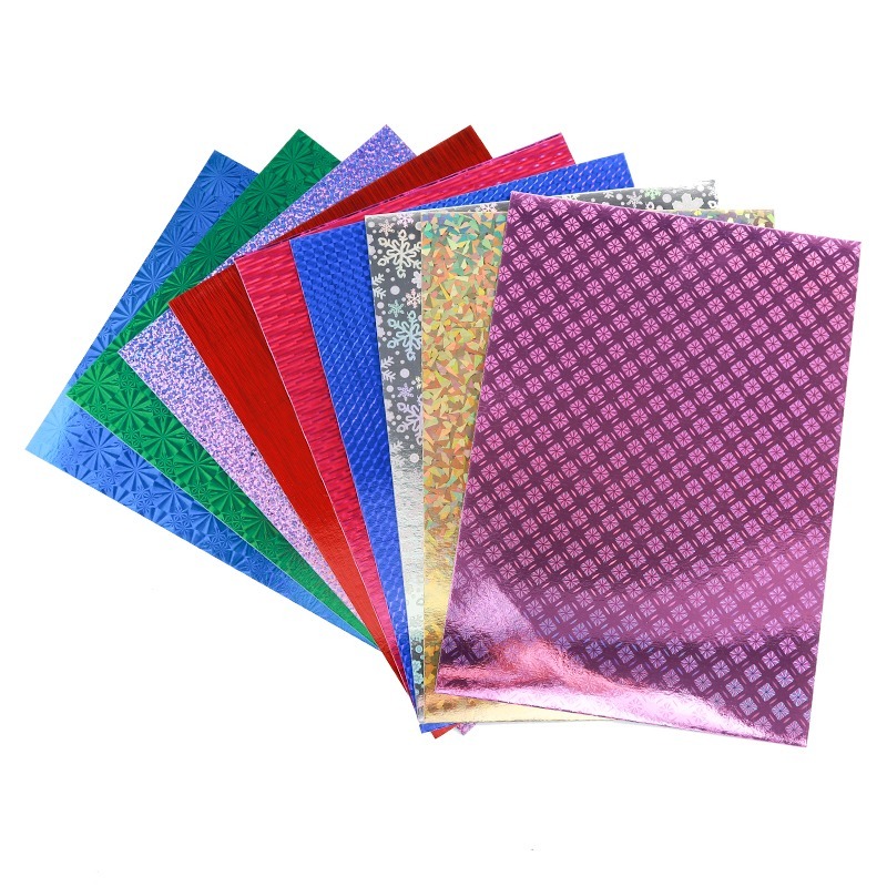 彩色鐳射閃光紙10色A4(有/無背膠)(10張)-細節圖4