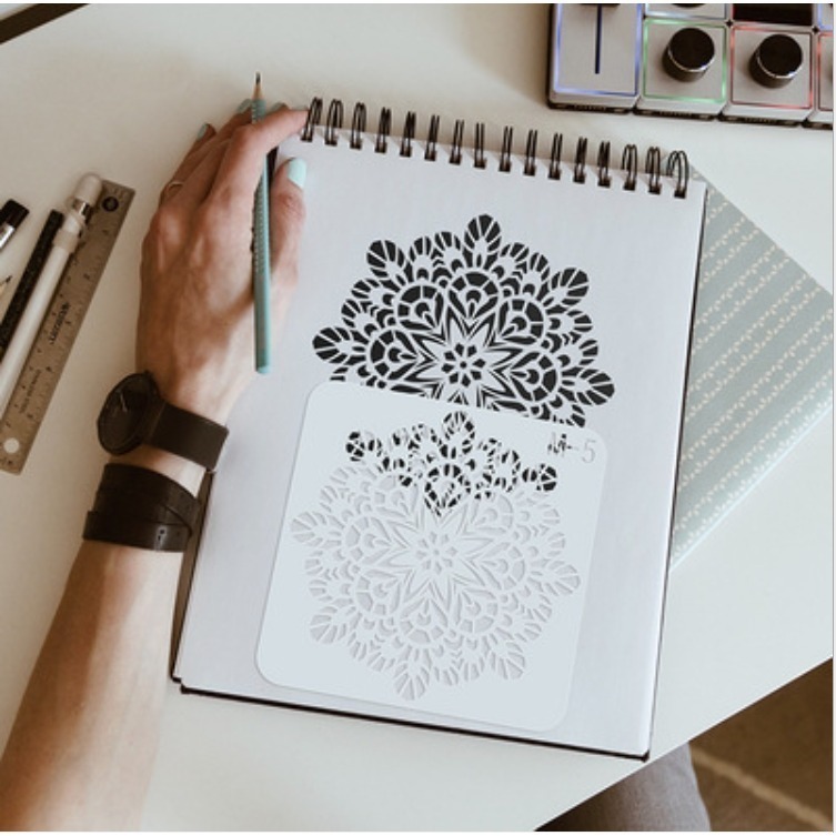 曼陀羅鏤空繪畫彩繪模板(24片)-細節圖2