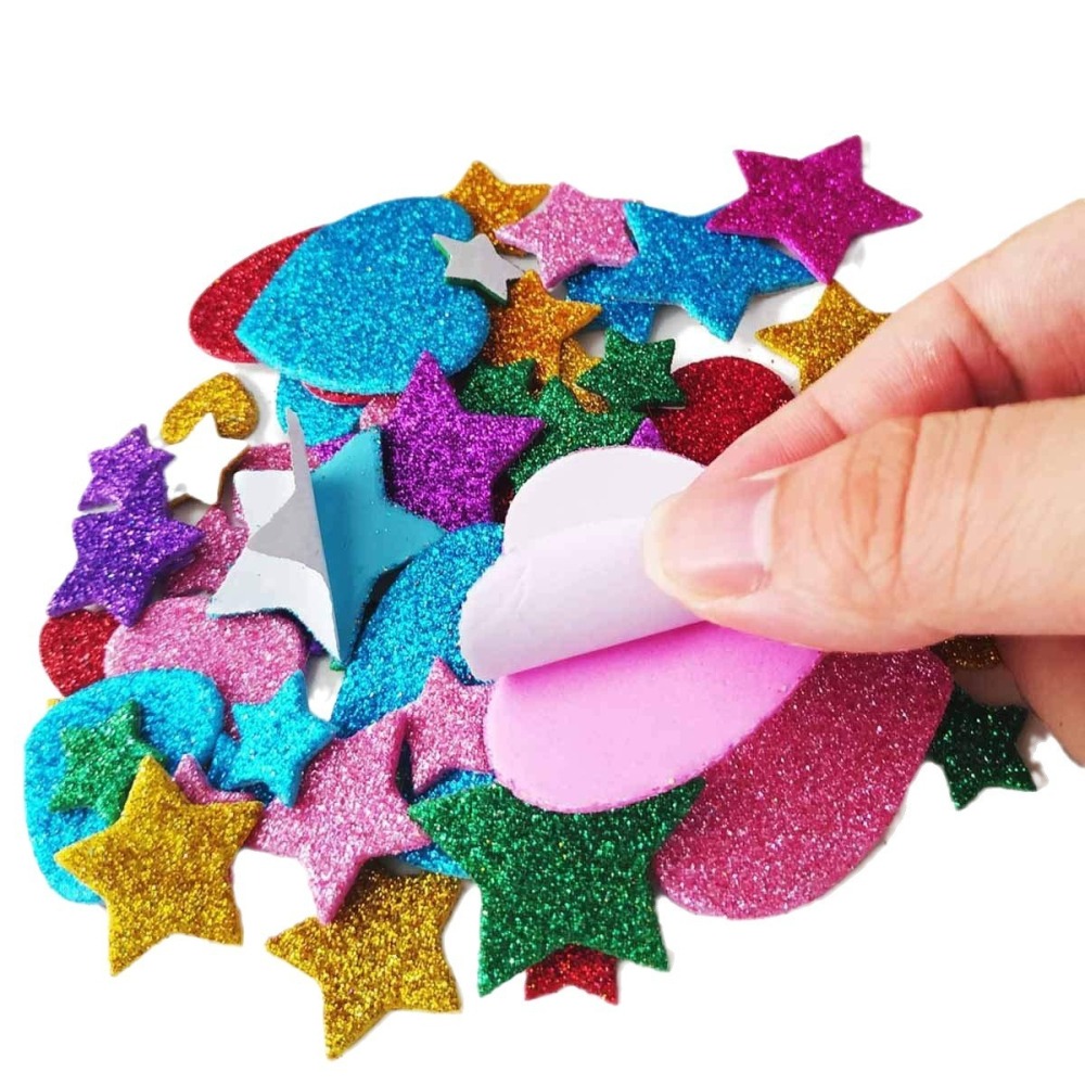 閃亮金蔥星星造型泡棉貼片(有背膠)(50片)-細節圖4
