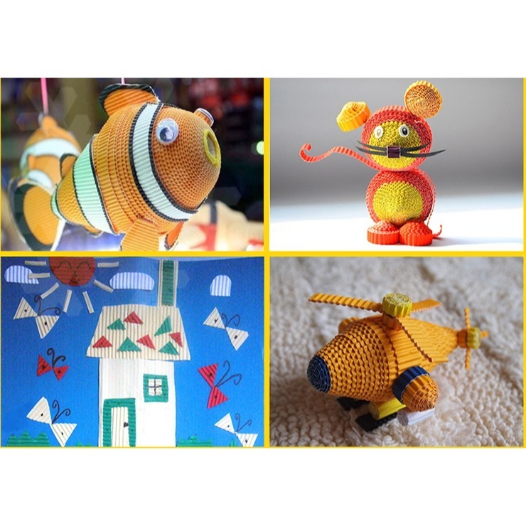 彩色瓦楞紙10色A4(無背膠)(10張)-細節圖6