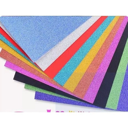 彩色金蔥亮粉紙10色A4(有/無背膠)(10張)-細節圖2