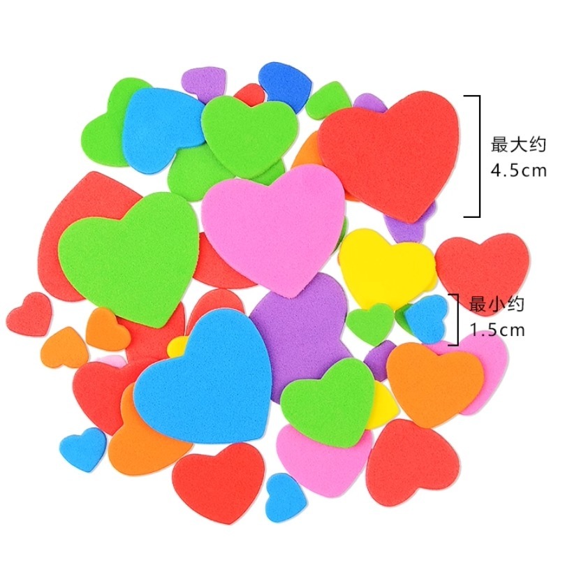 愛心造型泡棉貼片（有背膠）(100片)-細節圖2