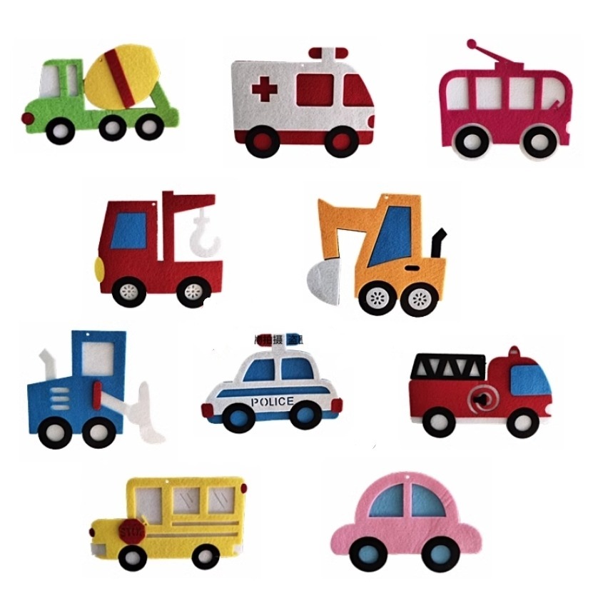 不織布交通工具空中佈置吊飾-細節圖2