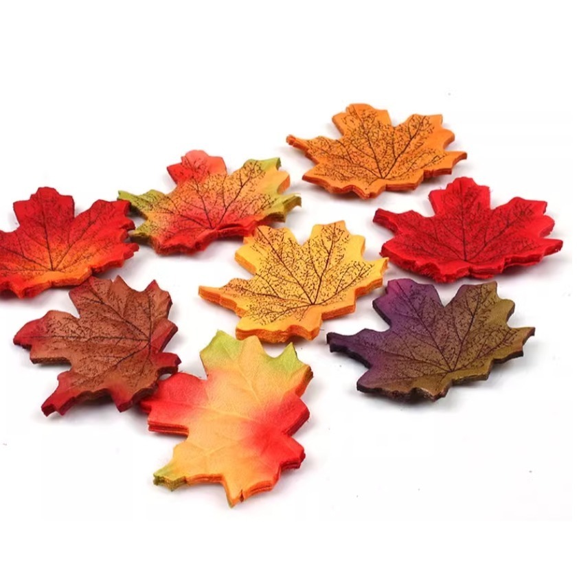 仿真紅色楓葉片造型布片(無背膠)(200片)-細節圖5