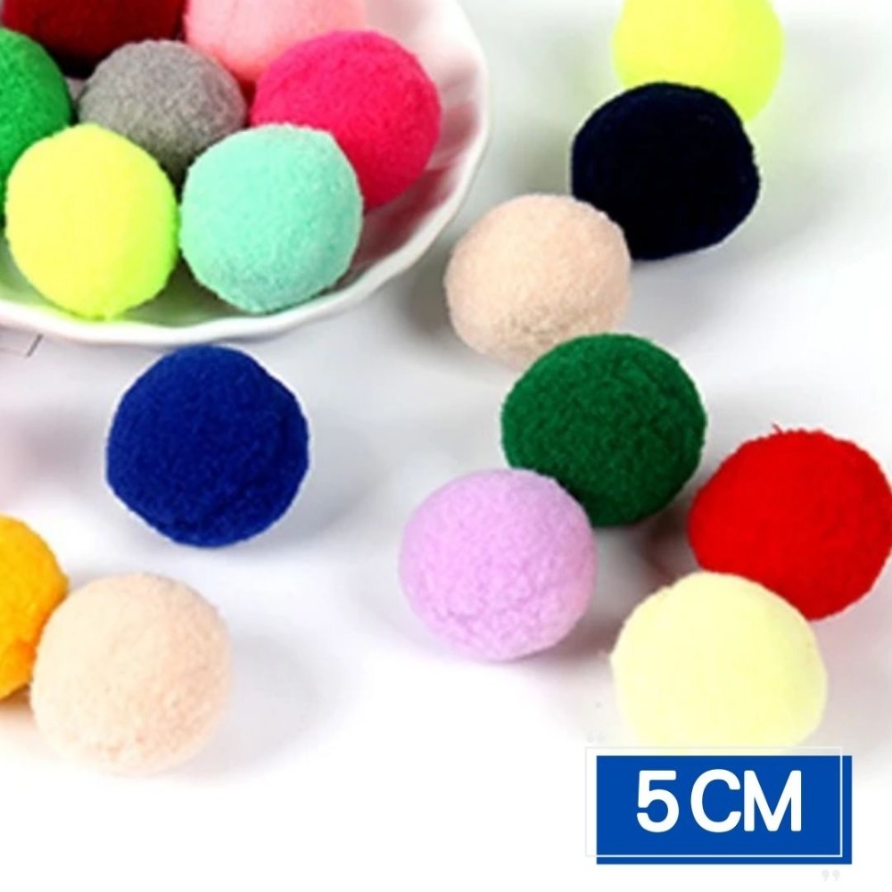 彩色彈力毛球素材(1~3cm)-規格圖1