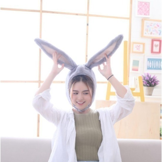 長耳朵跑跳不會掉兔子帽(復活節,中秋節)／⑤ 活動道具-規格圖1
