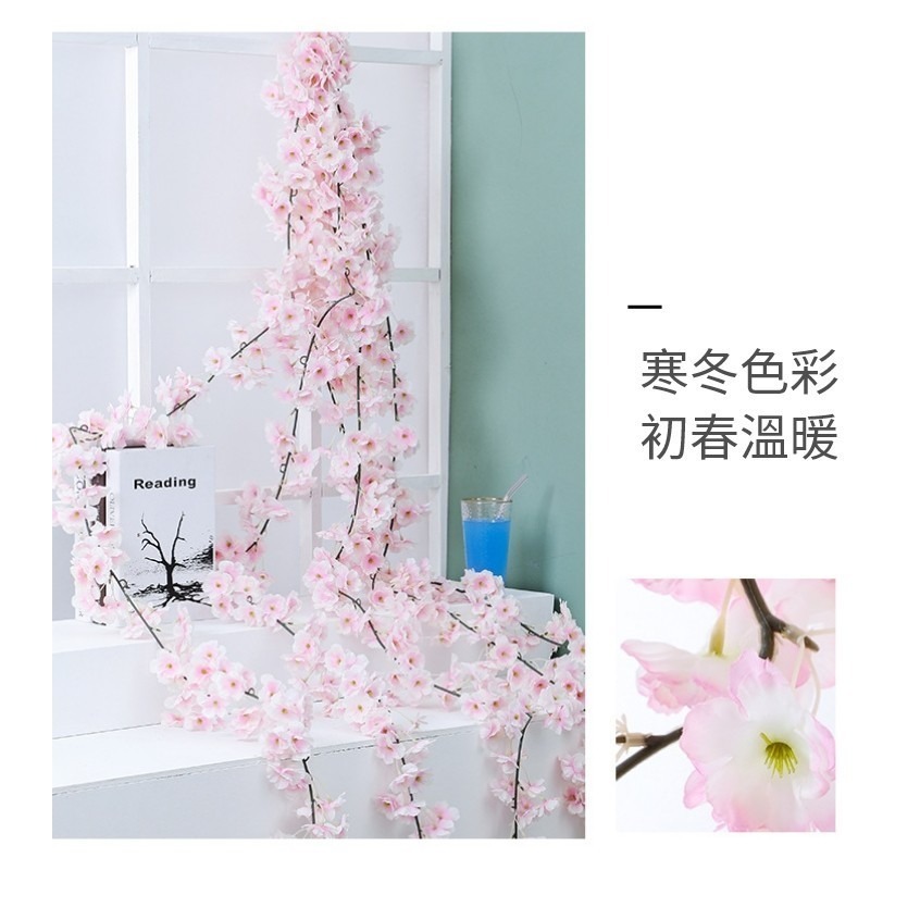 四季仿真櫻花籐條佈置品-細節圖4