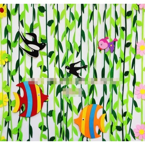 不織布柳葉空中佈置掛飾(20條)／④ 環境佈置品-細節圖5