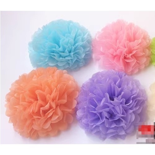 彩色紙拉花空中佈置吊飾(10朵)／④ 環境佈置品-細節圖2