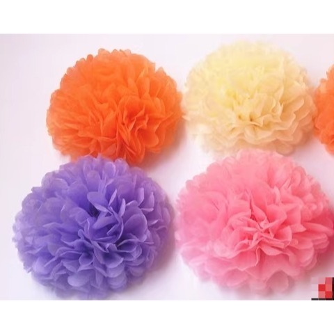 彩色紙拉花空中佈置吊飾(10朵)／④ 環境佈置品-細節圖3