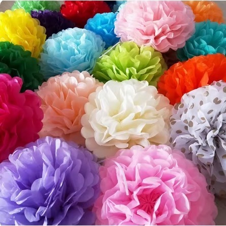 彩色紙拉花空中佈置吊飾(10朵)／④ 環境佈置品-細節圖6