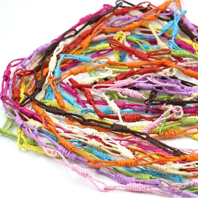 彩色紙編條空間區隔門簾角落佈置(10色)／④ 環境佈置品-細節圖2