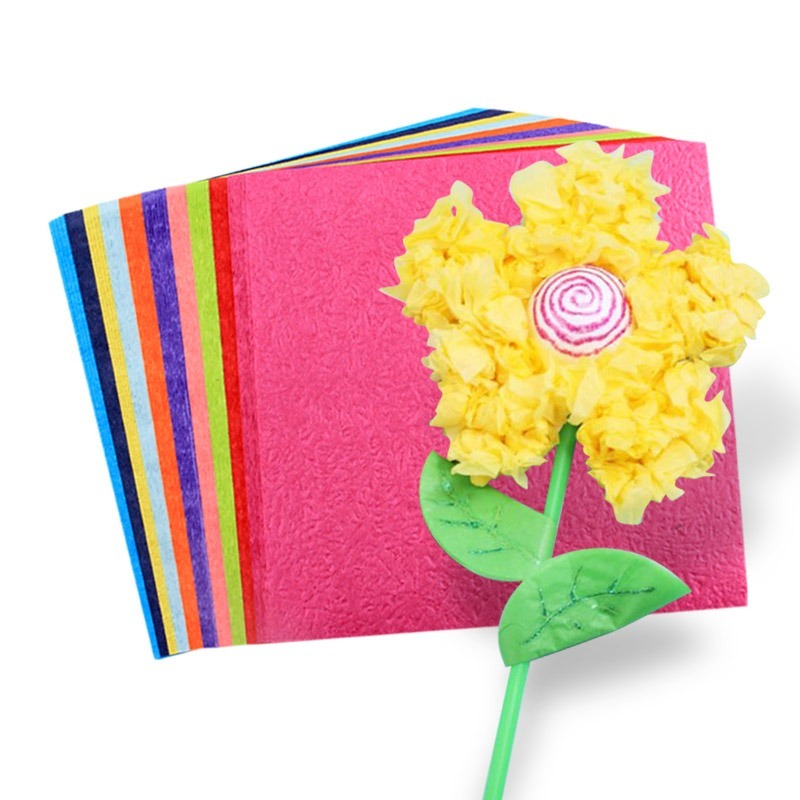 手作彩色皺紋紙壓花紙特殊紙(80張)-細節圖6