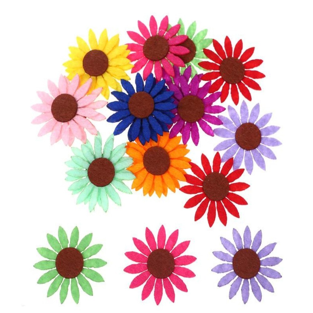 彩色太陽花不織布造型布片(無背膠)(60片)-細節圖2