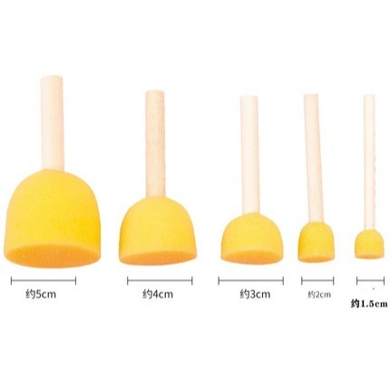 圓形繪畫海綿顏料印章棒(5支)-細節圖3