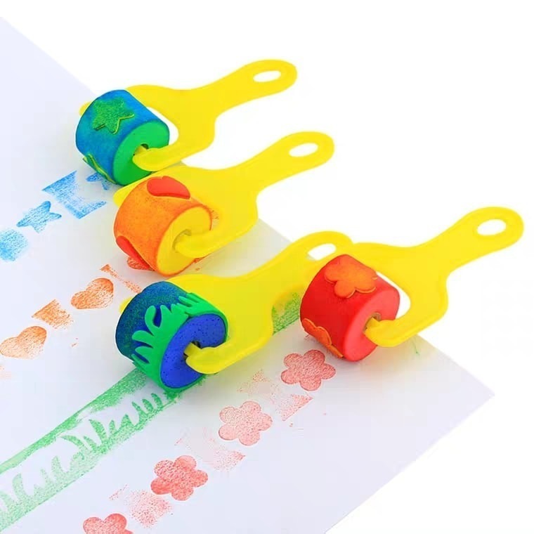 泡棉圓案滾輪繪畫創作印章(4支)／① 必備基礎材料＿ 基本創作基底-規格圖5