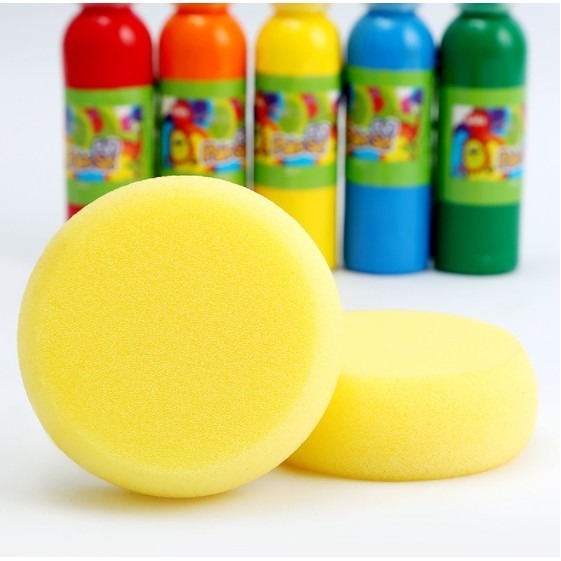 圓形黃色繪畫顏料海綿塊(2塊)-細節圖6