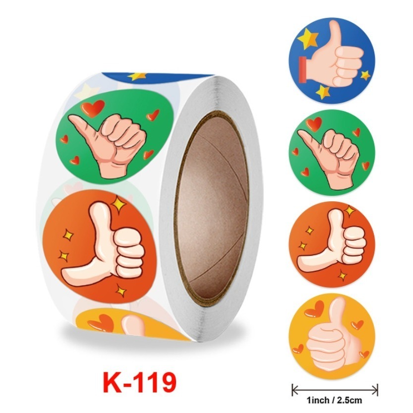 鼓勵稱讚圓形貼紙(500貼)／① 必備基礎材料＿ 貼紙／貼片／黏貼材料-規格圖6