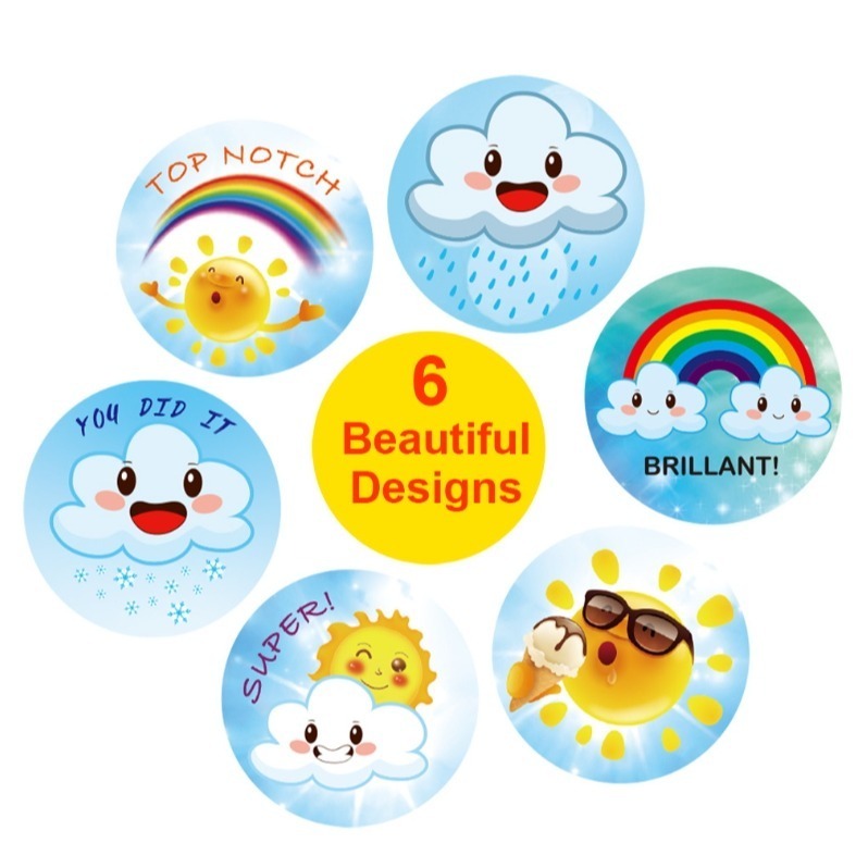 日月氣候圓形貼紙(500貼)-細節圖2