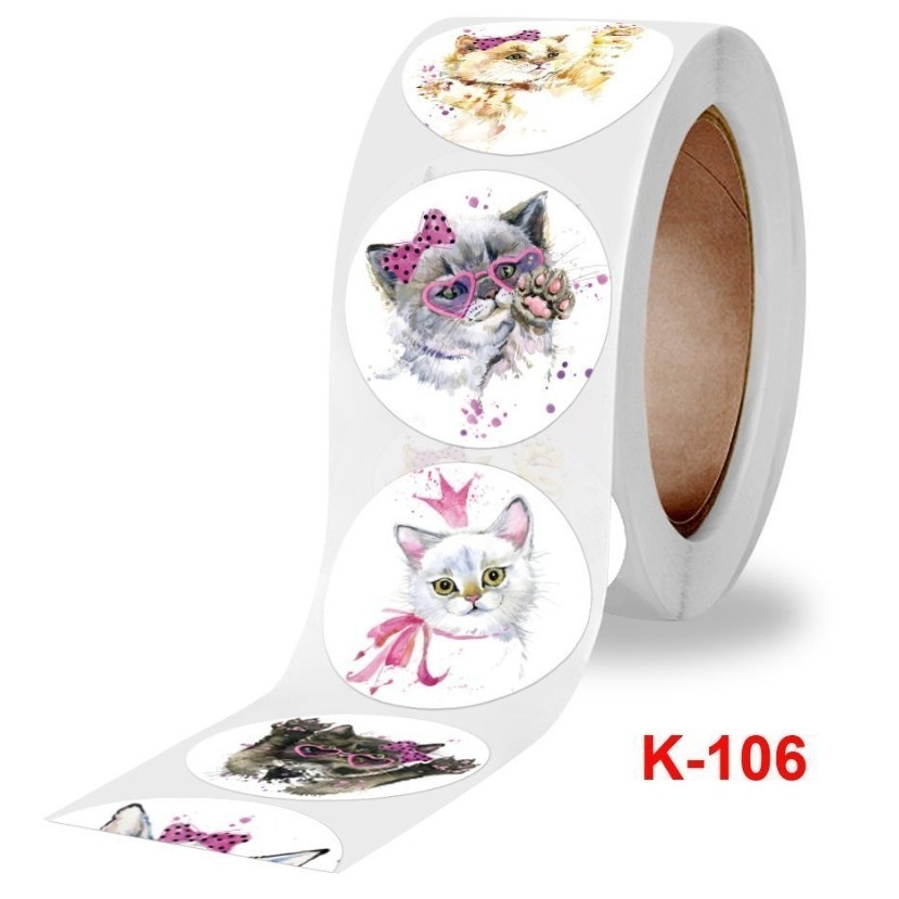 小狗小貓圓形貼紙(500貼)-細節圖3