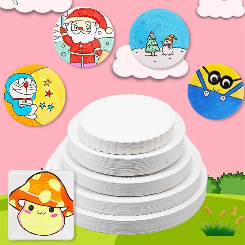 白色勞作創作用紙盤素材(10個)-細節圖5