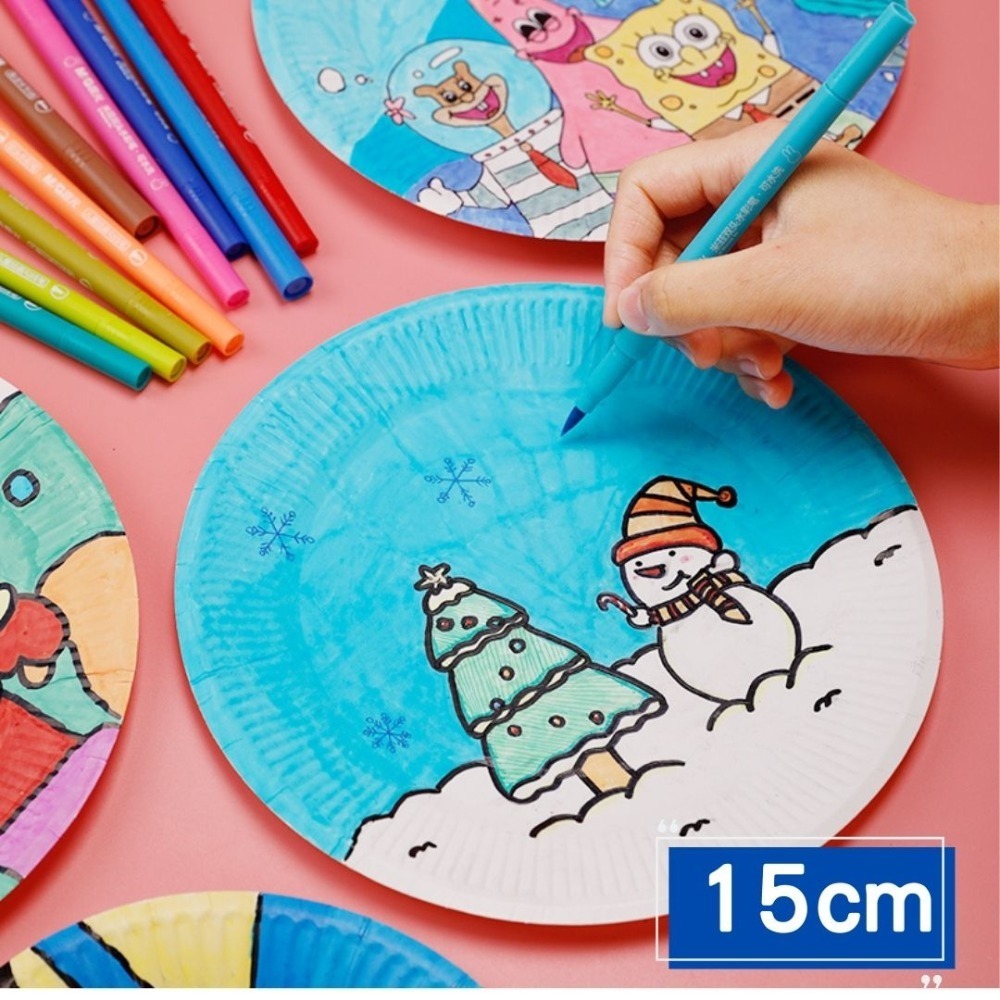 白色勞作創作用紙盤素材(10個)-規格圖7