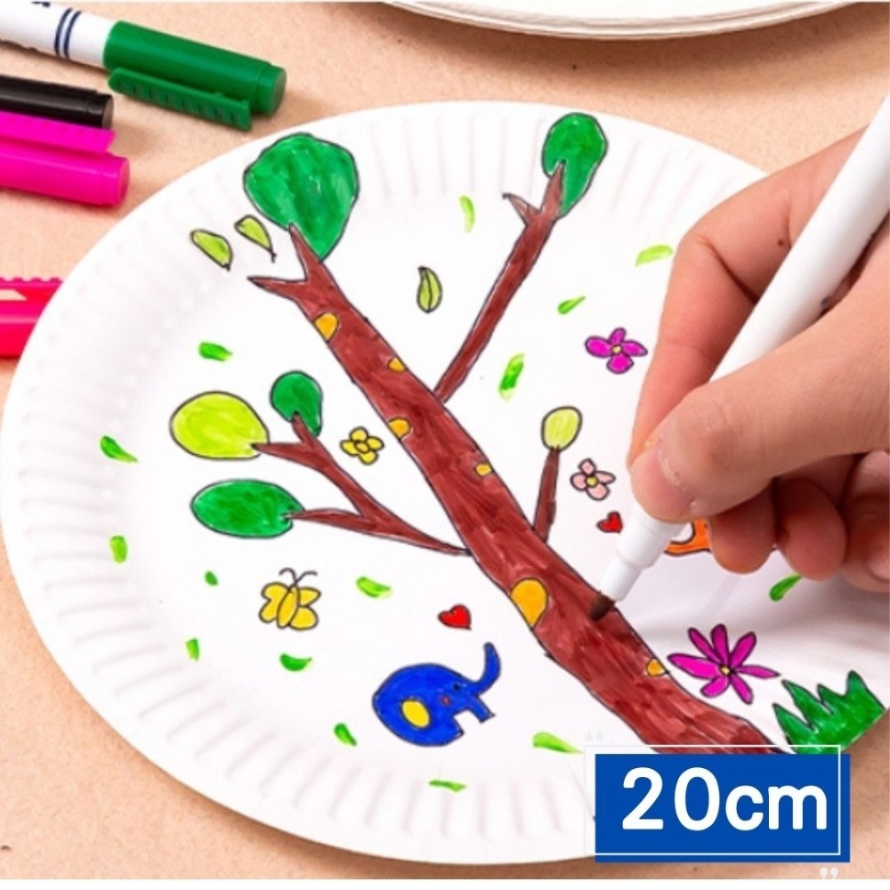 白色勞作創作用紙盤素材(10個)-規格圖7